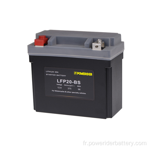 12.8V 12Ah 12Ah YTX20-BS Lithium Ion Starter Batterie de démarrage